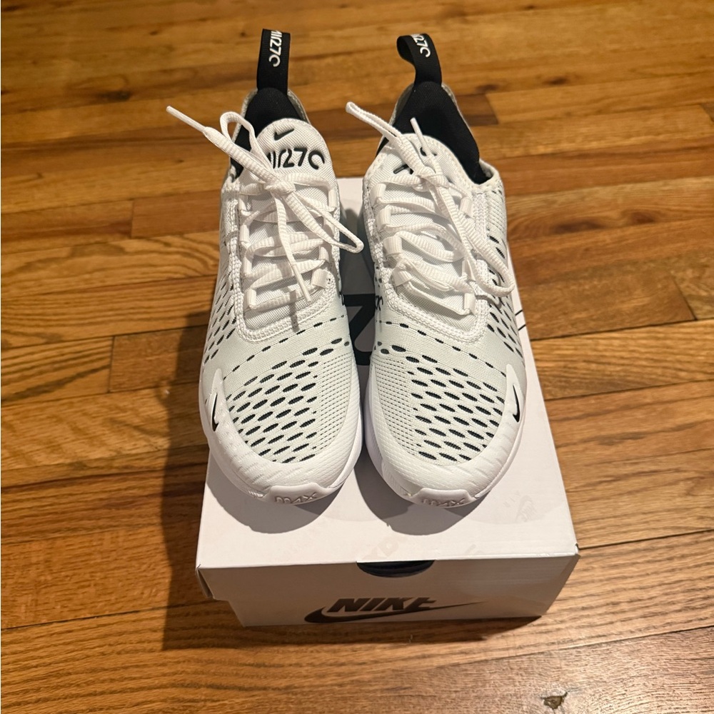Nike Air Max 270 White and Black Sneakers